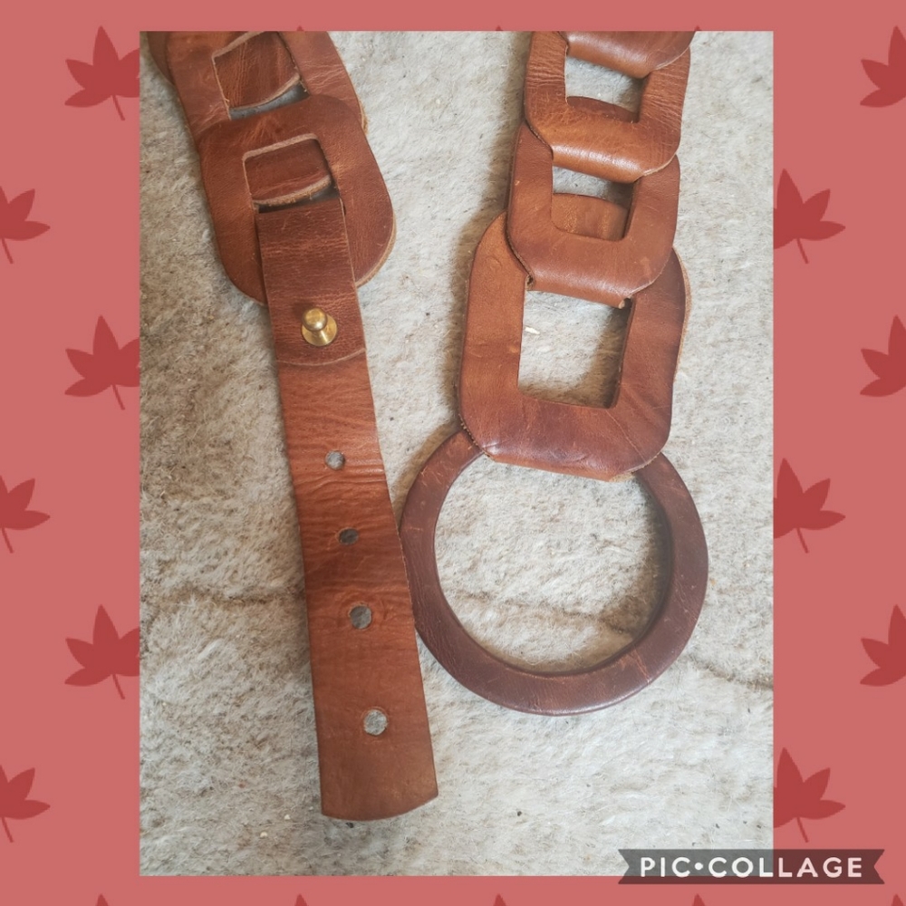 Vintage Linked Square Loop Latch Belt - image 3